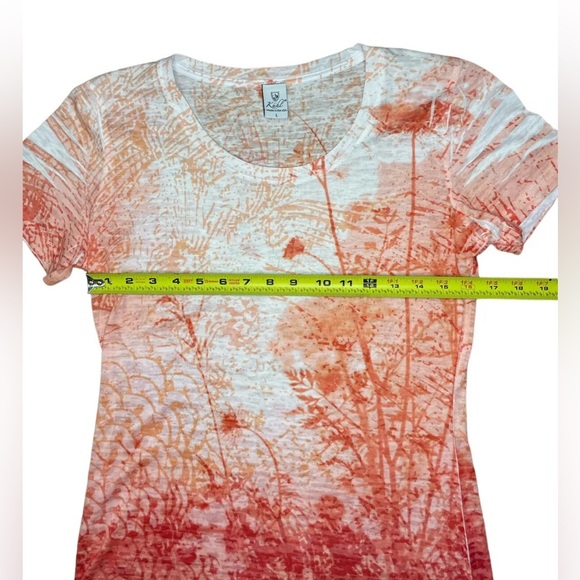 **SOLD ON MERCARI**KUHL Women’s Multicolored Shirt Size Large Orange & White - Picture 5 of 7